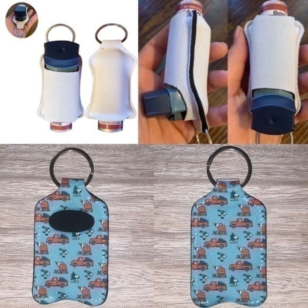 Peanuts Ice skating Snoopy Christmas inhaler holder new